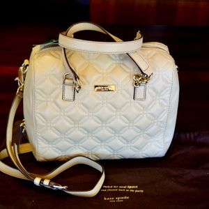 Kate Spade Cream Quilted Leather Astor Court Small Rachelle Bag - Pristine/New